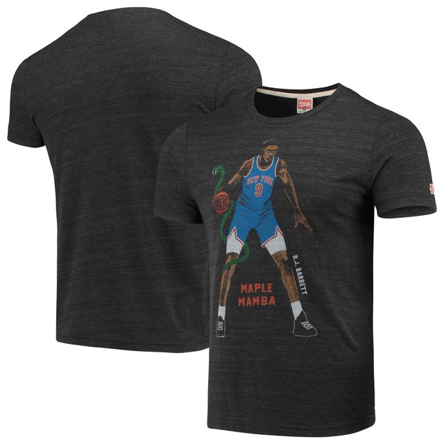 T-shirt à trois mélanges graphiques RJ Barrett anthracite chiné New York Knicks Player pour homme