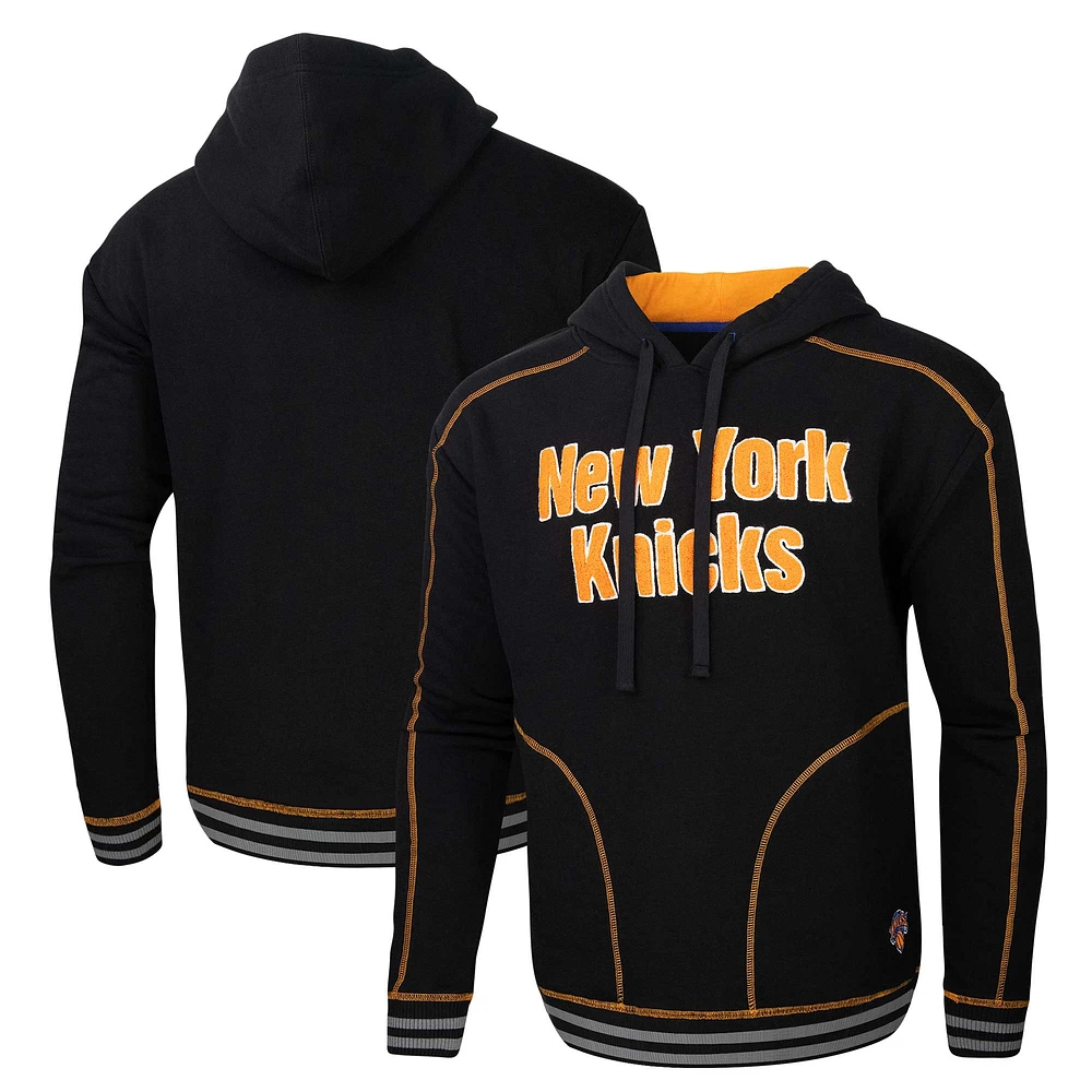 Men's Stadium Essentials  Black New York Knicks Baseline Pullover Hoodie