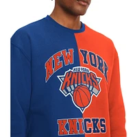 Men's Tommy Jeans Royal/Orange New York Knicks Keith Split Pullover Sweatshirt