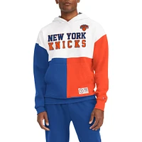 Sweat à capuche Tommy Jeans Andrew Split des New York Knicks pour homme, blanc/bleu roi