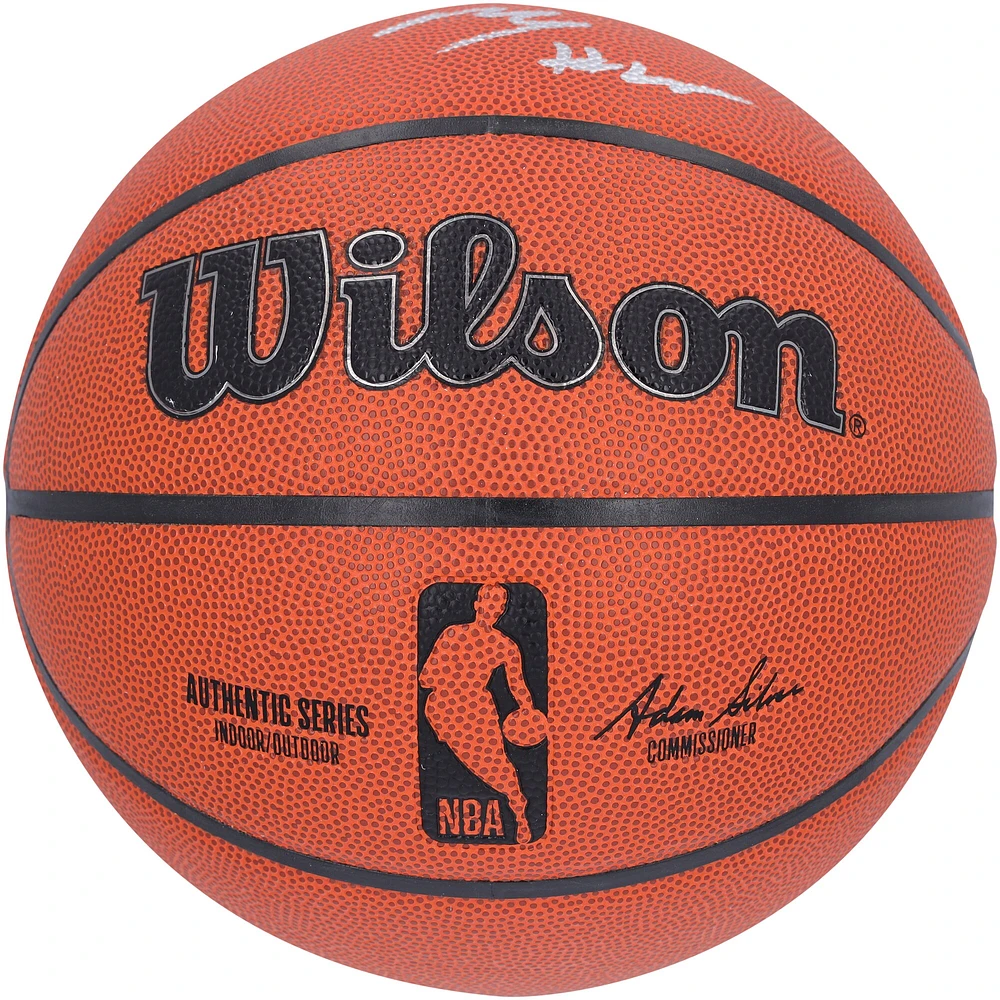 Mikal Bridges New York Knicks Autographed Wilson Authentic Series Indoor/Outdoor Basketball