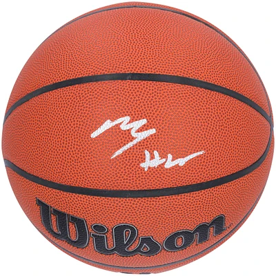 Mikal Bridges New York Knicks Autographed Wilson Authentic Series Indoor/Outdoor Basketball