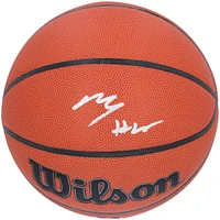 Mikal Bridges New York Knicks Autographed Wilson Authentic Series Indoor/Outdoor Basketball