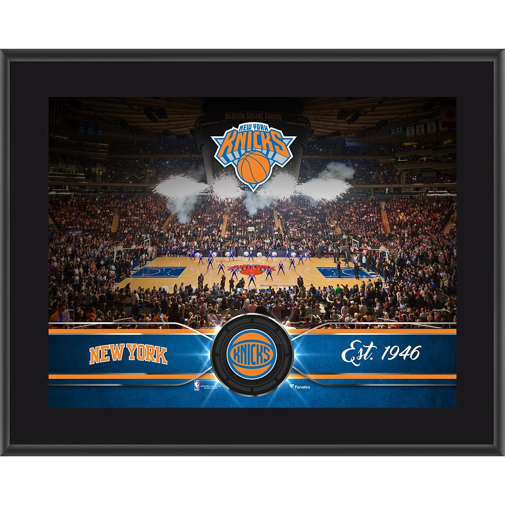 Plaque d'équipe sublimée des New York Knicks 10,5" x 13"