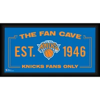 Collage encadré de 10" x 20" de la grotte des fans des New York Knicks