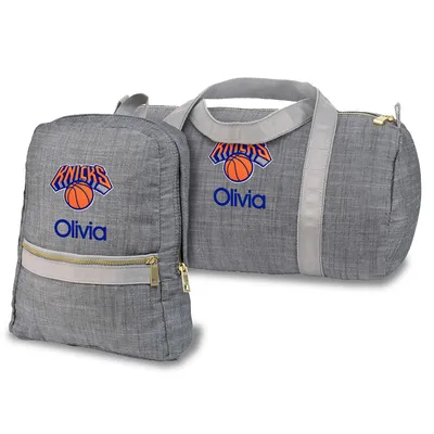 New York Knicks Personalized Small Backpack and Duffle Bag Set