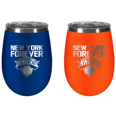 New York Knicks Team Colors Wine Tumbler Two-Piece Set