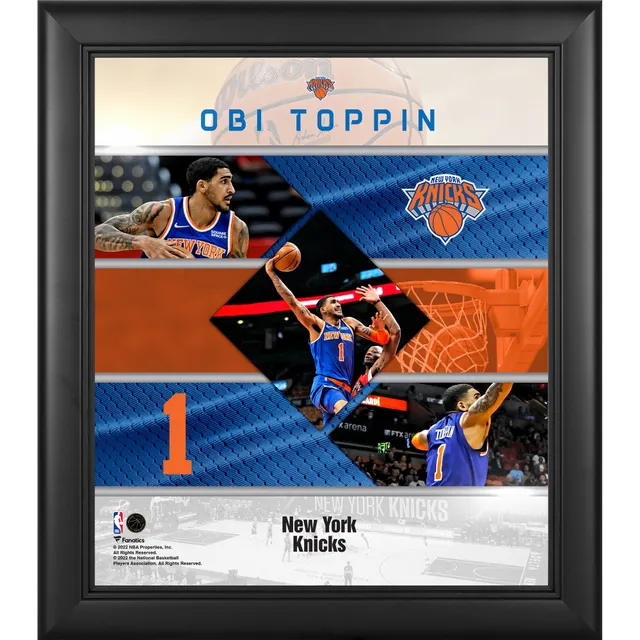 Obi Toppin New York Knicks Unsigned Windmill Dunk vs. Cavaliers in Game 5 of The 2023 NBA Playoffs Photograph