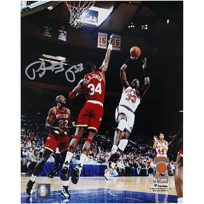 Patrick Ewing New York Knicks Autographed 8" x 10" Fadeaway Shot vs. Houston Rockets Photograph 