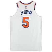 Maillot Nike blanc n° 5 des New York Knicks, utilisé lors du match contre les Indiana Pacers le 11 février 2025 - Taille 50+4