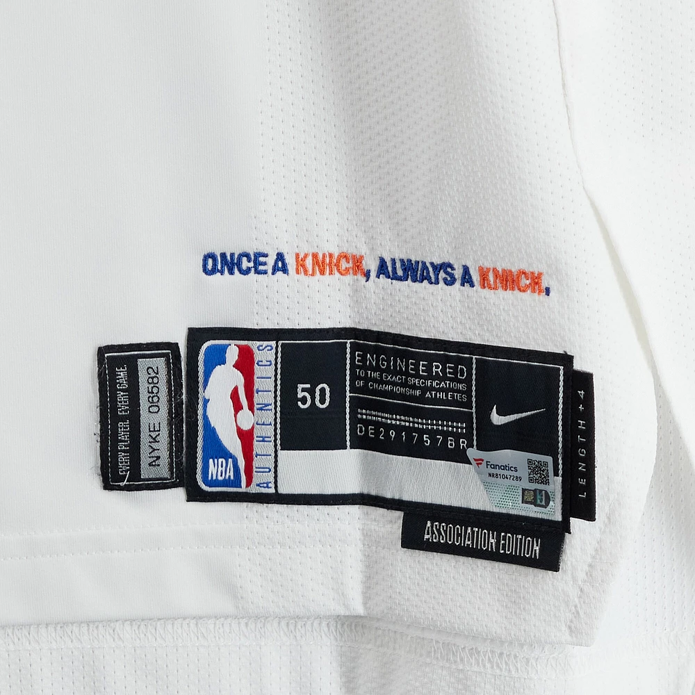 Maillot Nike blanc n° 5 des New York Knicks, utilisé lors du match contre les Indiana Pacers le 11 février 2025 - Taille 50+4