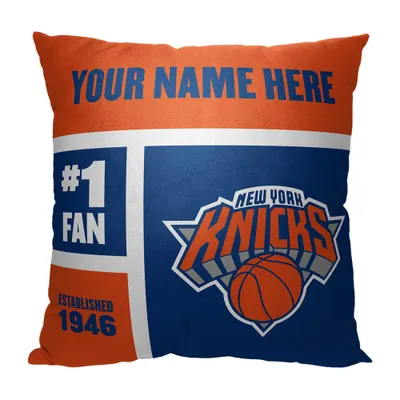 New York Knicks The Northwest Group 18'' x 18'' Colorblock Personalized Throw Pillow