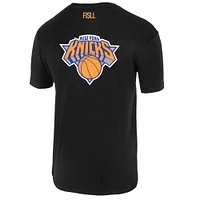 T-shirt unisexe FISLL noir avec logo surdimensionné des New York Knicks