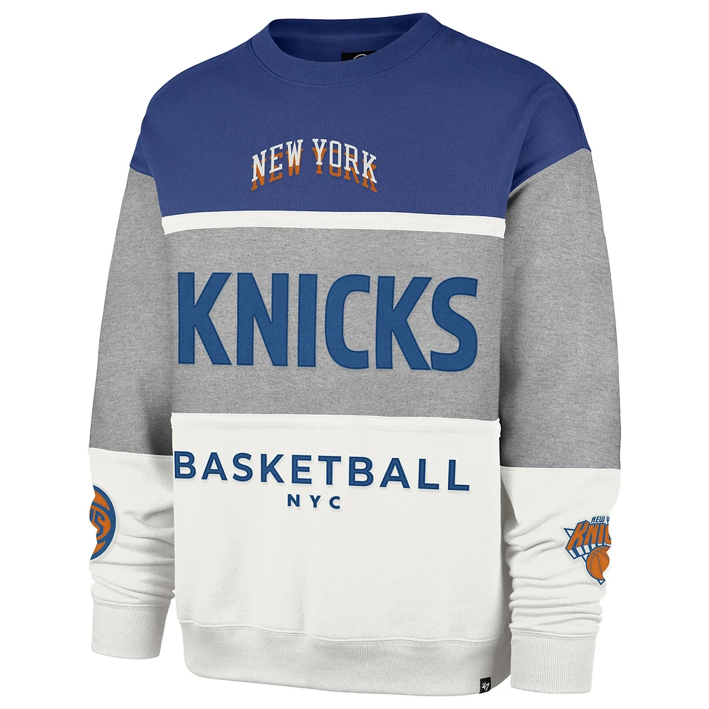 Sweat-shirt unisexe '47 gris New York Knicks City Edition 2024/25 On Five Maximalist Pullover