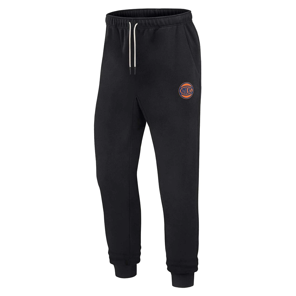 Unisex Fanatics Black New York Knicks Elements Super Soft Fleece Jogger