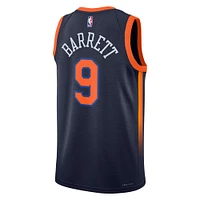 Maillot New York Knicks Swingman Jordan Brand RJ Barrett Navy Unisexe - Statement Edition