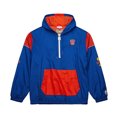 Unisex Mitchell & Ness  Blue New York Knicks Hardwood Classics Team OG 3.0 Anorak Half-Zip Windbreaker Jacket