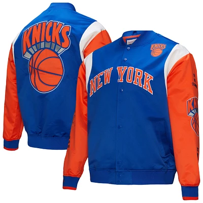 Unisex Mitchell & Ness Blue New York Knicks Vintage Team Origins Satin Full-Snap Jacket
