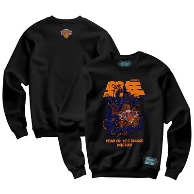 Sweat-shirt unisexe NBALab x Hyperfly Black New York Knicks Collection Année du serpent Nouvel An lunaire
