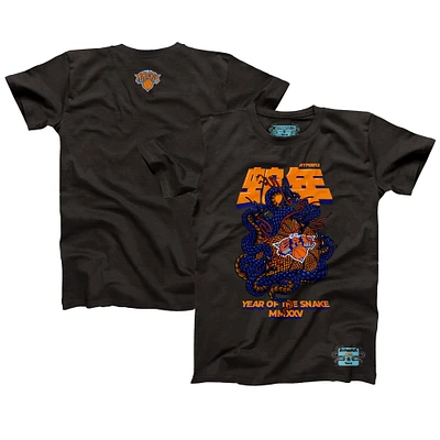 Unisex NBALab x Hyperfly Heather Black New York Knicks Year of the Snake Lunar Collection T-Shirt