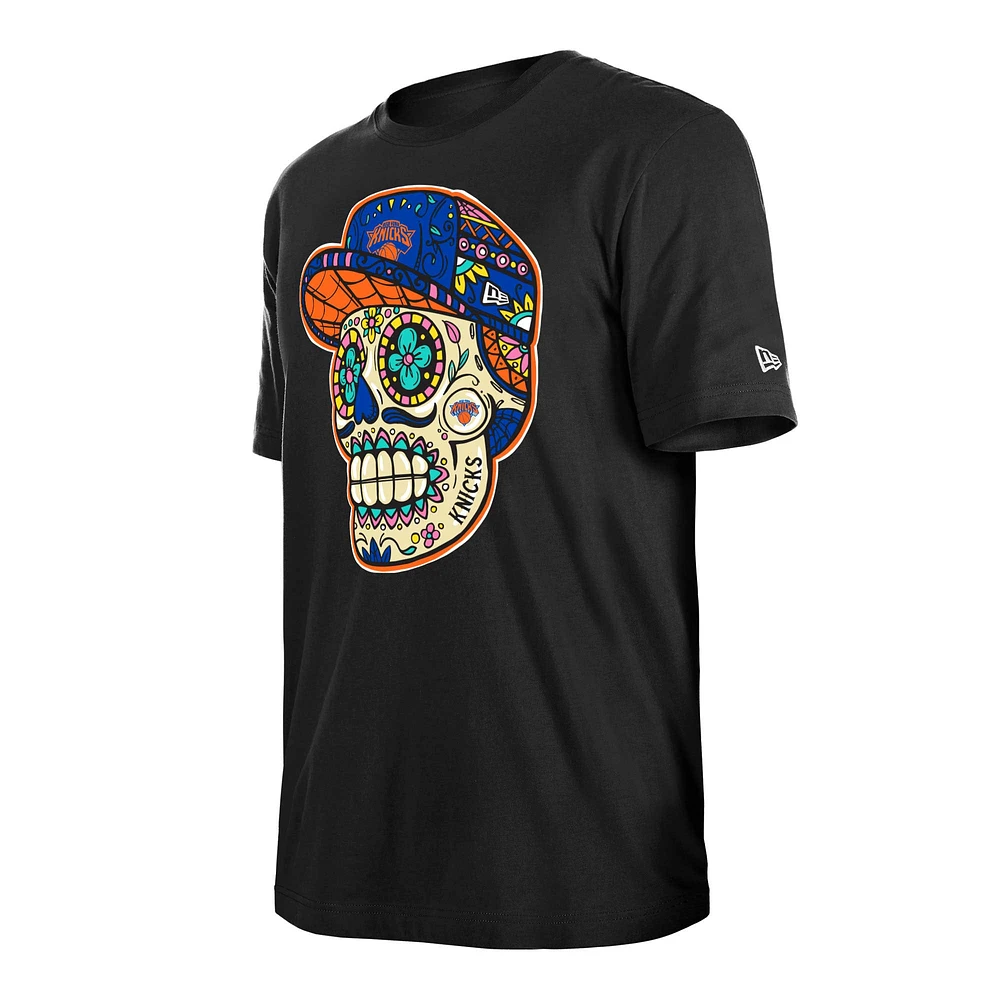 Unisex New Era Black York Knicks Sugar Skull T-Shirt