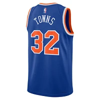 Unisex Nike Karl-Anthony Towns Blue New York Knicks Swingman Jersey - Icon Edition