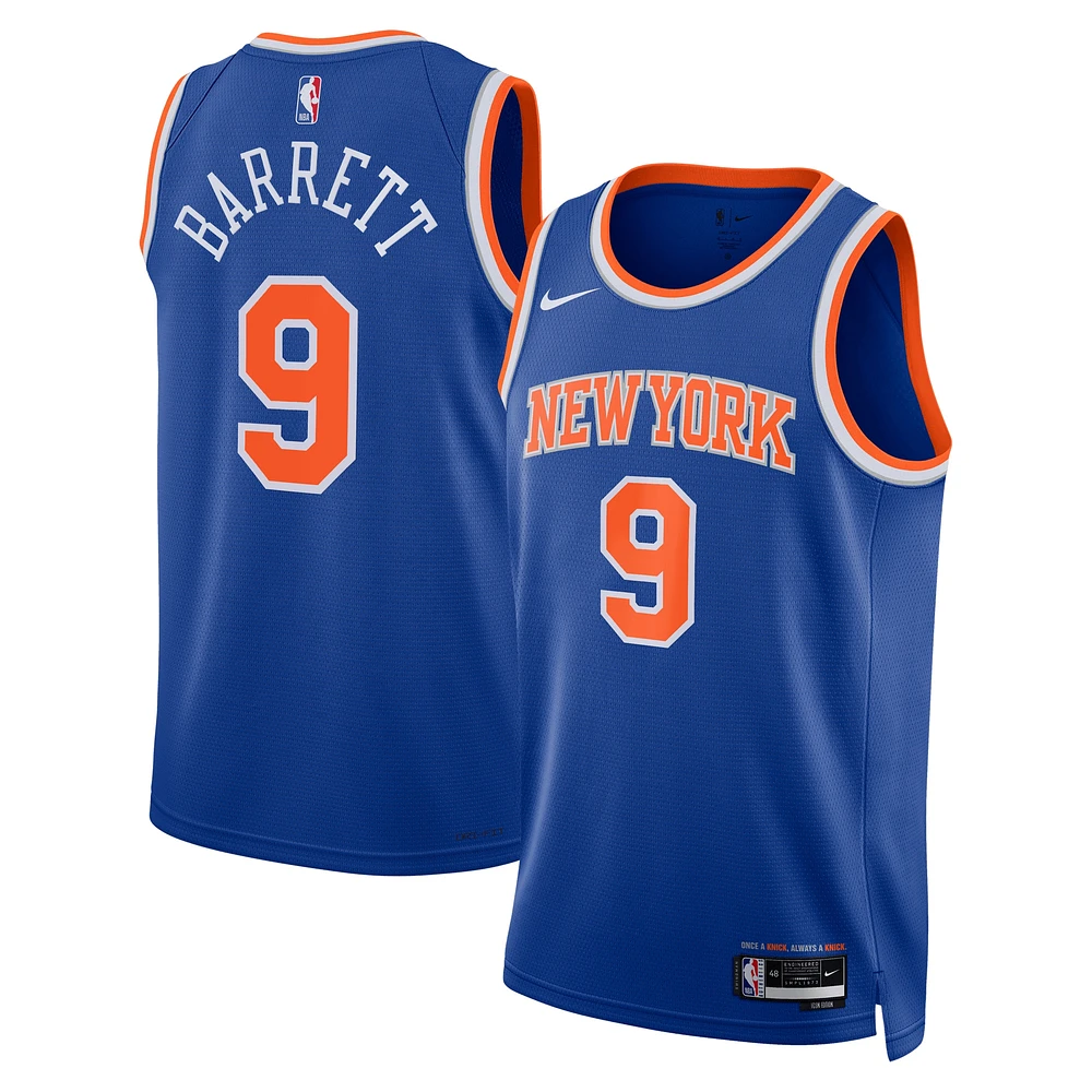 Maillot unisexe Nike RJ Barrett bleu New York Knicks Swingman - Icon Edition