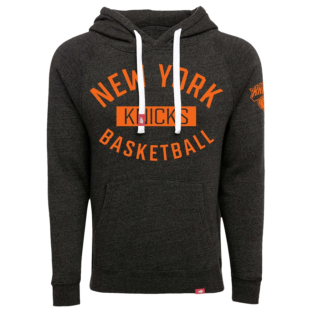 Unisex Sportiqe  Black New York Knicks Olsen Tri-Blend Pullover Hoodie
