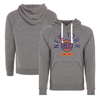 Sweat à capuche raglan tri-mélange super doux Sportiqe New York Knicks Olsen unisexe, gris