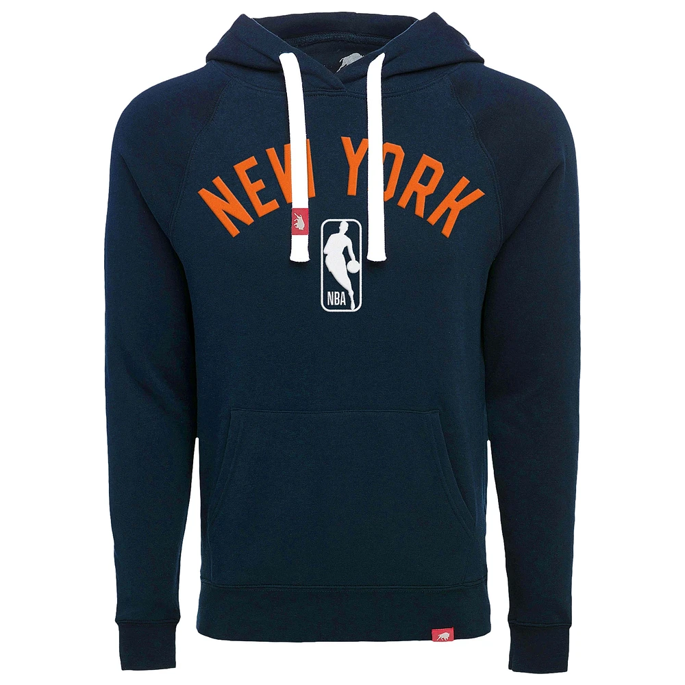 Unisex Sportiqe  Navy New York Knicks Olsen Tri-Blend Pullover Hoodie
