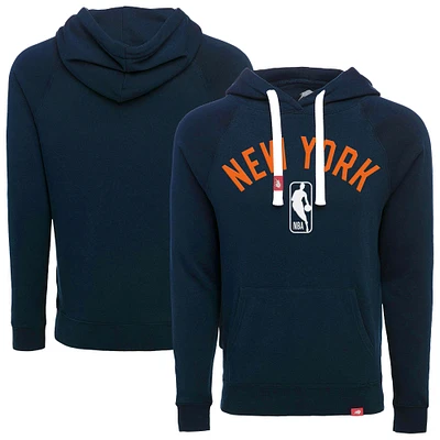 Unisex Sportiqe  Navy New York Knicks Olsen Tri-Blend Pullover Hoodie
