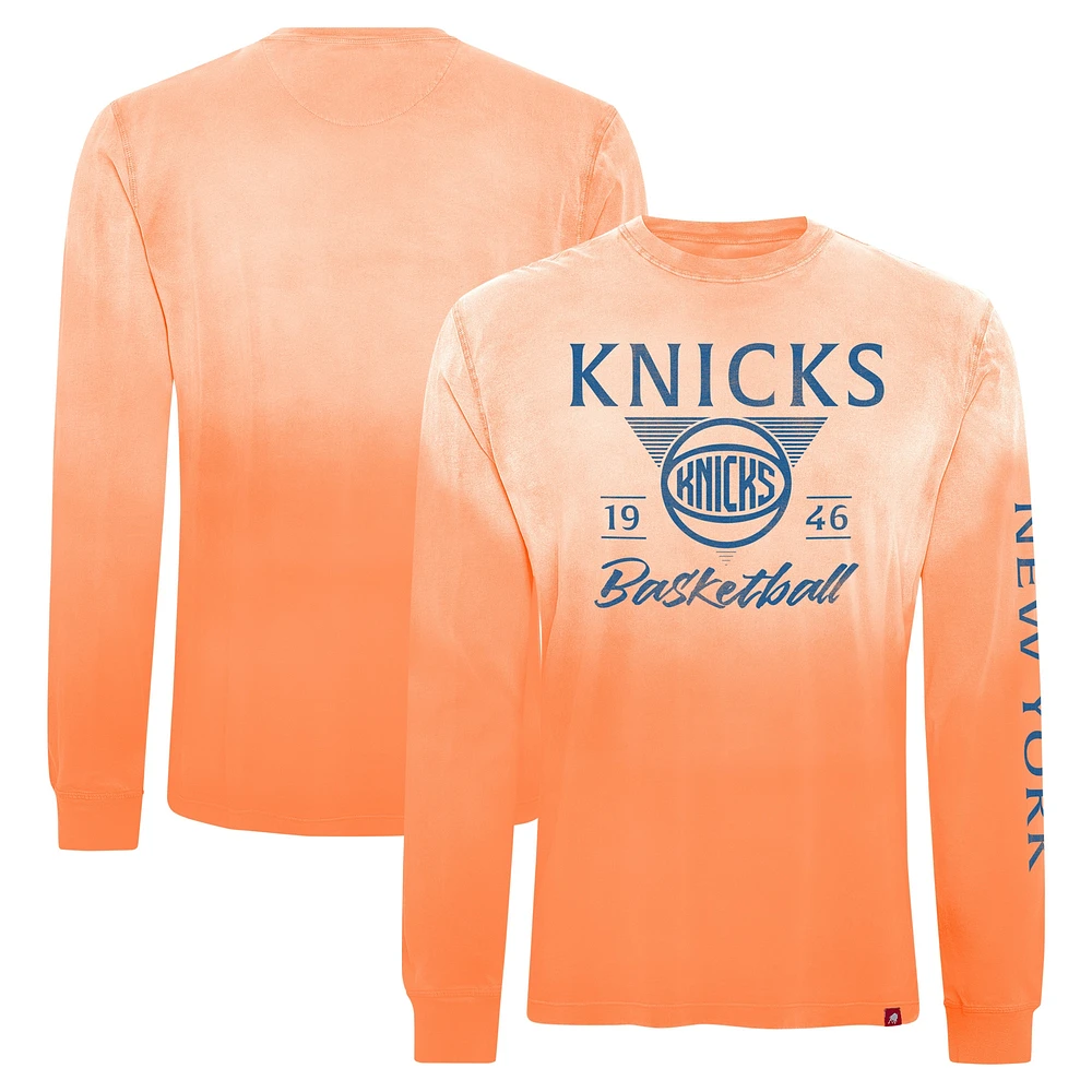 T-shirt unisexe Sportiqe Orange New York Knicks Mohave Sun-Dipped à manches longues