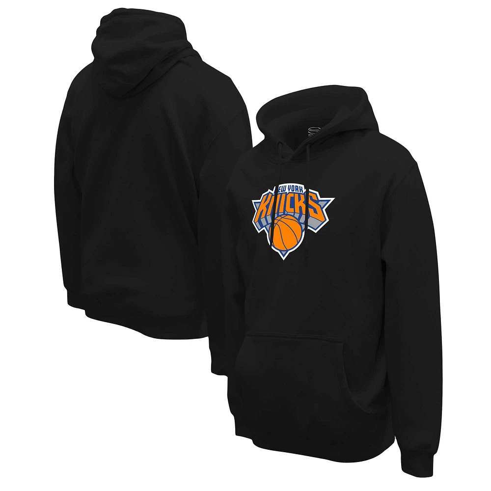 Sweat à capuche unisexe Stadium Essentials noir avec logo principal des New York Knicks