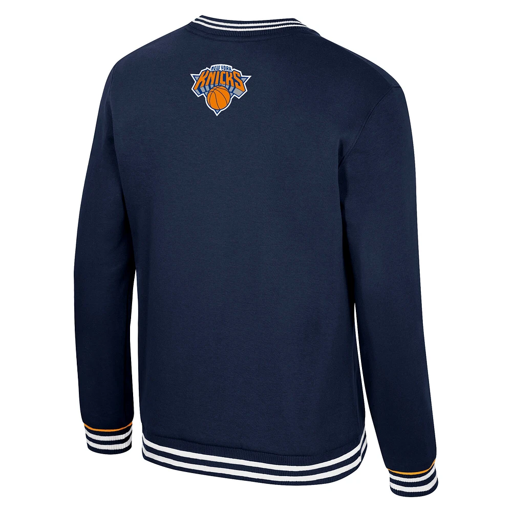 Sweat-shirt unisexe Stadium Essentials bleu marine New York Knicks Half-Time 2