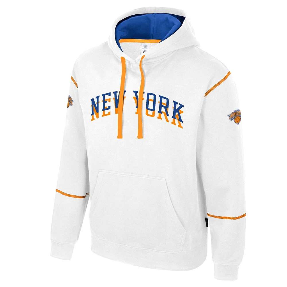 Sweat à capuche unisexe Stadium Essentials blanc New York Knicks 2024/25 City Edition Monument