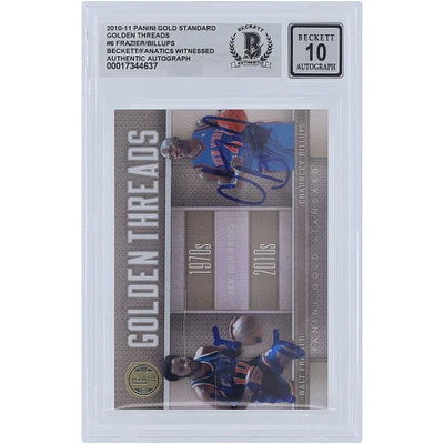 Walt Frazier & Chauncey Billups New York Knicks Autographed 2010-11 Panini Gold Standard Golden Threads #6 #/299 Beckett Fanatics Witnessed Authenticated 10 Card 