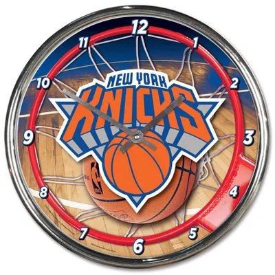 New York Knicks WinCraft Chrome Wall Clock