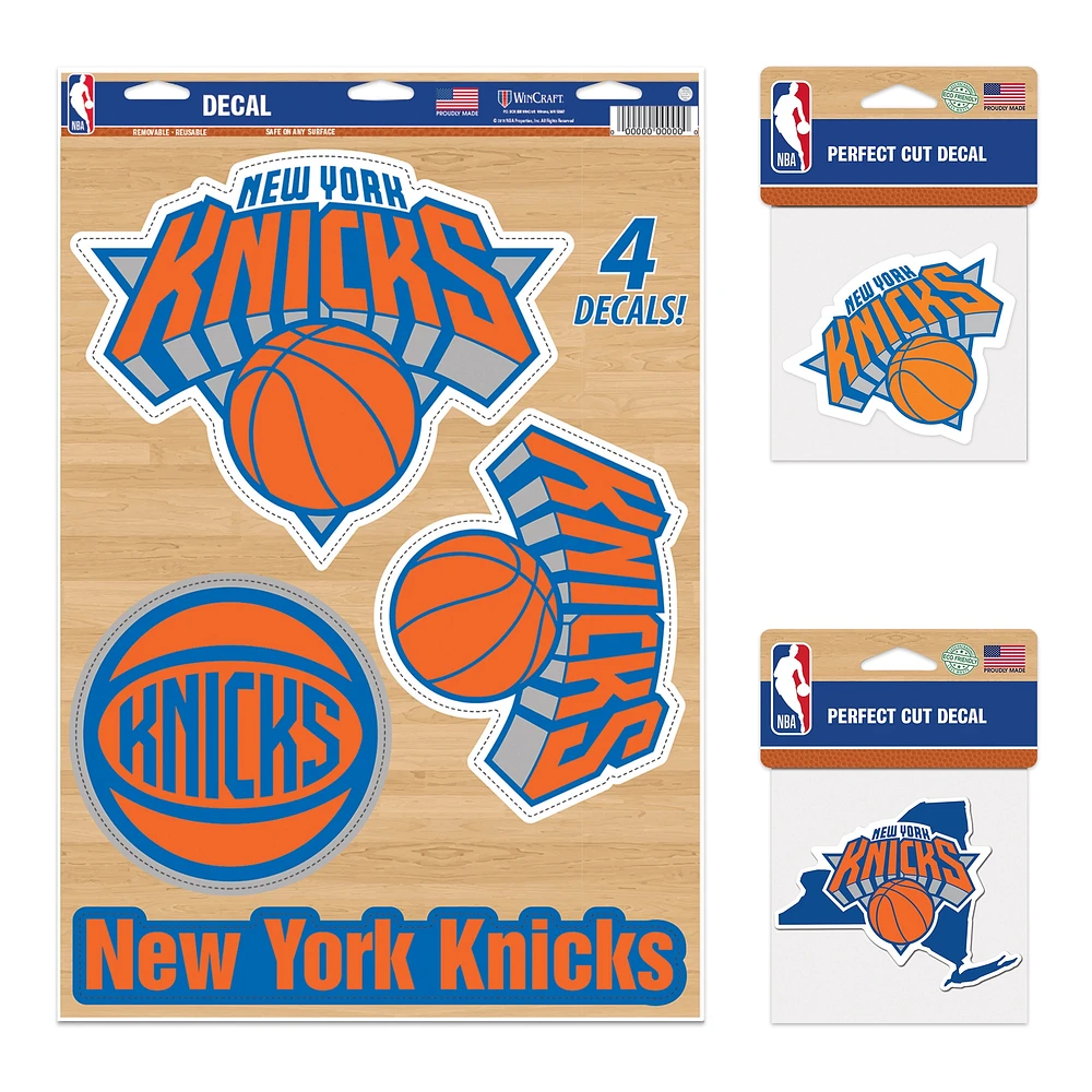 Pack de décalcomanies WinCraft New York Knicks