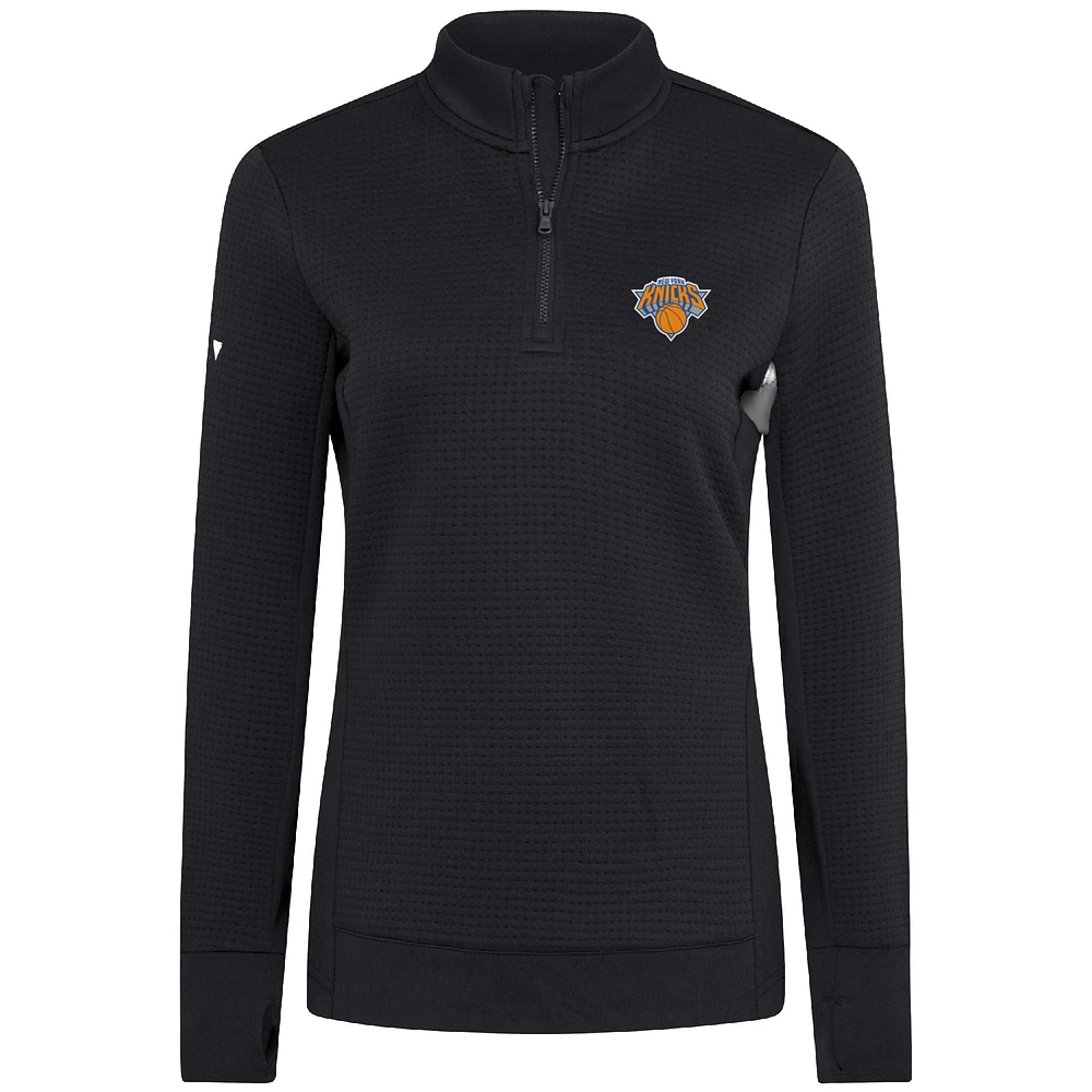 Pull à glissière quart de tour pour femme Levelwear Black New York Knicks Cushion