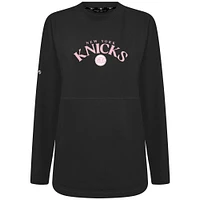 Women's Levelwear  Black New York Knicks Mother's Day Beaudry Arched Pullover Sweatshirt