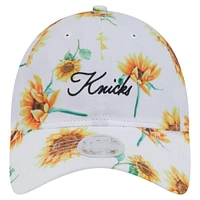 Women's New Era  White New York Knicks Adventure Flower 9TWENTY Adjustable Hat