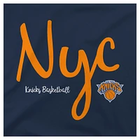 T-shirt Stadium Essentials bleu marine pour femme des New York Knicks, troisième quart-temps