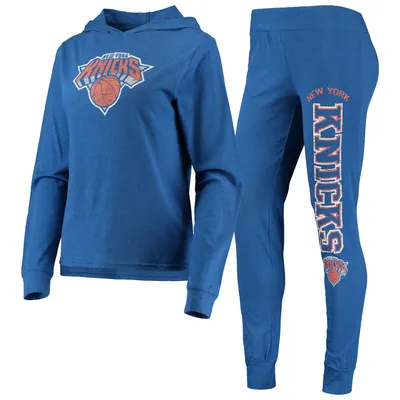 New York Knicks Concepts Sport Women's Hoodie & Pants Sleep Set - Blue