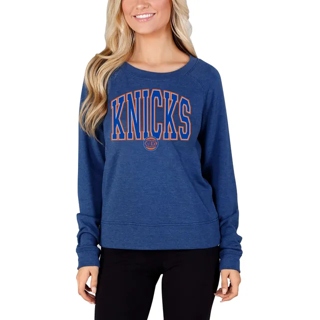 Lids New York Knicks Concepts Sport Women's Mainstream Terry Long Sleeve T- Shirt - Royal