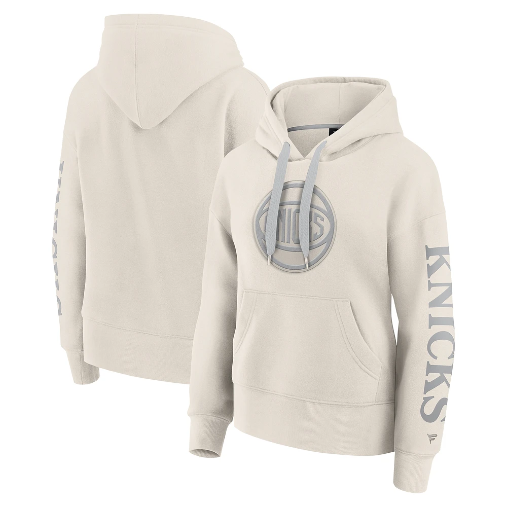 Sweat à capuche enfiler Fanatics Cream New York Knicks Elements Next pour femme