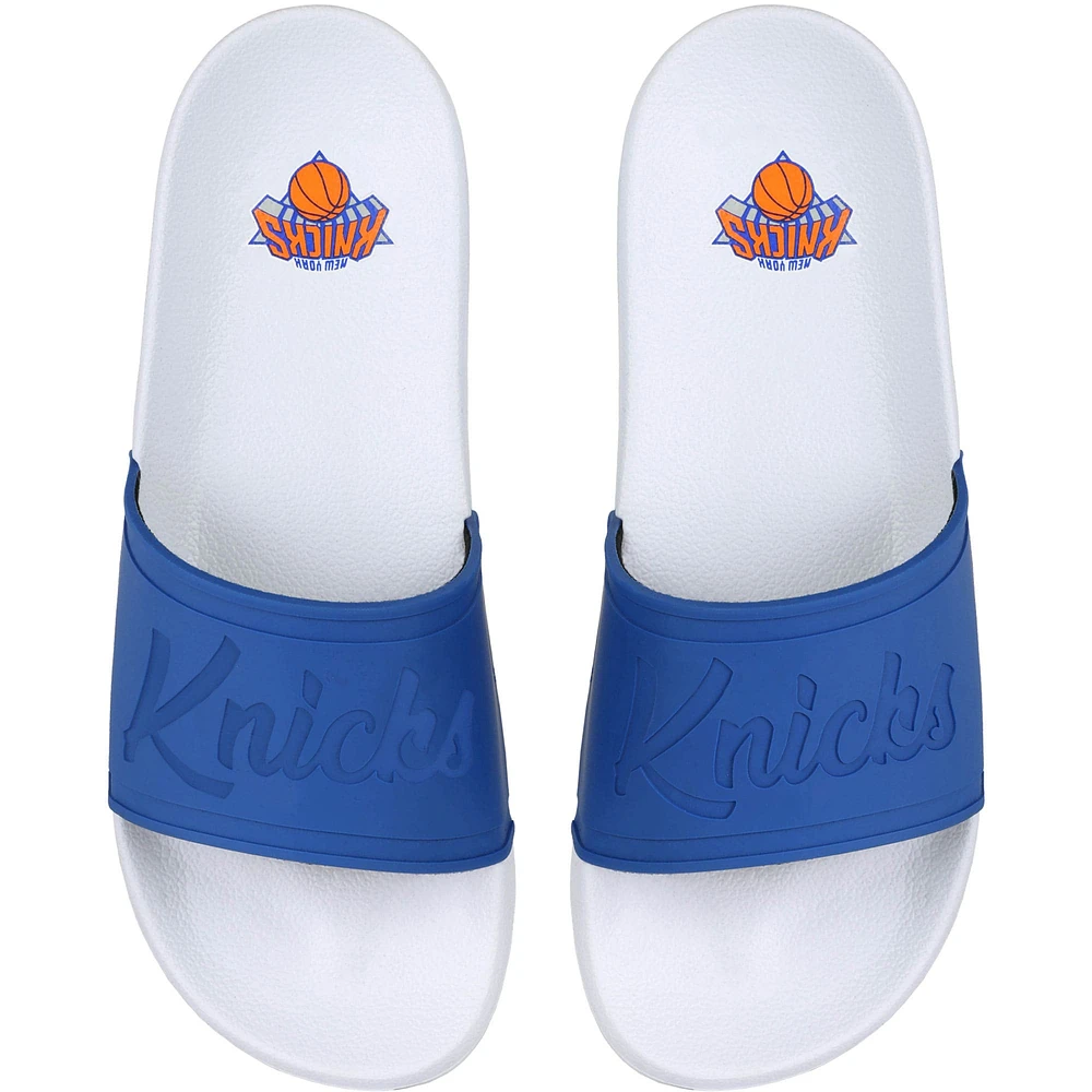 Women's FOCO New York Knicks Script Wordmark Slide Sandals