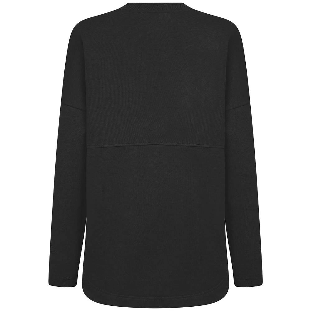 Women's Levelwear Black New York Knicks Beaudry Pullover Sweatshirt