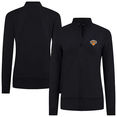 Women's Levelwear Black New York Knicks Shine Full-Zip Jacket
