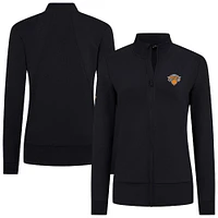 Women's Levelwear Black New York Knicks Shine Full-Zip Jacket