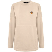 Women's Levelwear Khaki New York Knicks Beaudry Pullover Sweatshirt